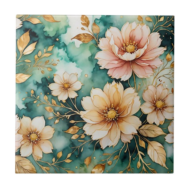 Söt inom Rosan Kakelplatta (Framsidan)