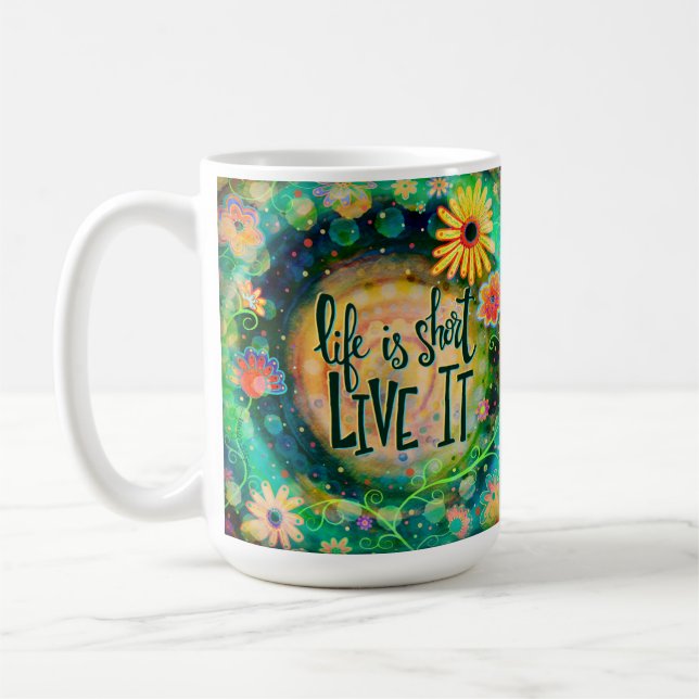 Söt Inspirational Life är Kort inspiration Kaffemugg (Vänster)