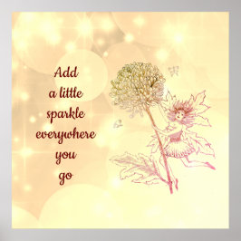 Söt inspirationcitat Flower Fairy Poster