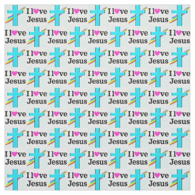 SÖT INSPIRATIONELL BLÅ KOR I KÄRLEK JESUS TYG (Provkarta)