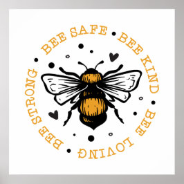 Söt inspirationshäst Bina älskare ord art Poster