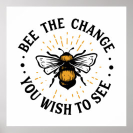 söt inspirerande bin älskare ord art poster