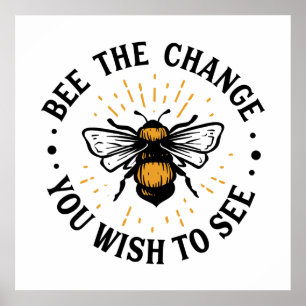 söt inspirerande bin älskare ord art poster