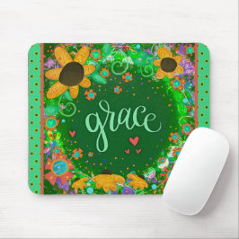 Söt inspirerande Blommigt Grace Inspiritivity Musmatta