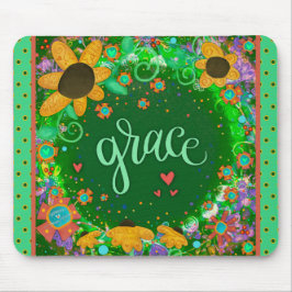 Söt inspirerande Blommigt Grace Inspiritivity Musmatta
