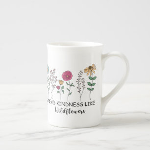 söt inspirerande vänlighet ord art benporslin mugg