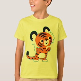 Söt intresserad seriefigur Tiger Barn T-Shirt