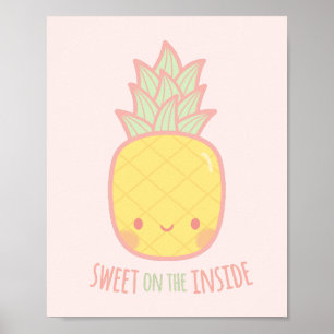 Söt Inuti Snygg Dekoration för Vägg med Ananas Poster