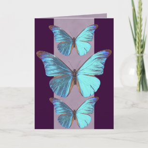Söt Iridescent Blue Butterfly Kort