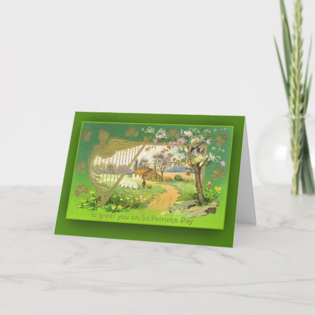 Söt Irish Countryside Illustration Card Kort (Framsida)