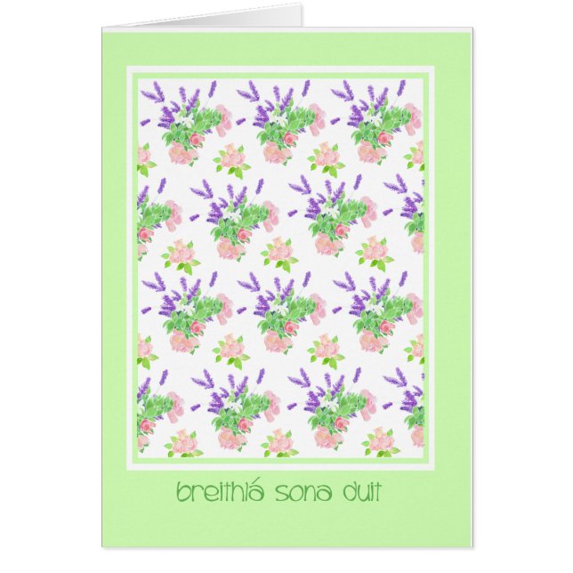 Söt Irish Gaelic Language Hälsning Birthday Hälsningskort (Framsidan)