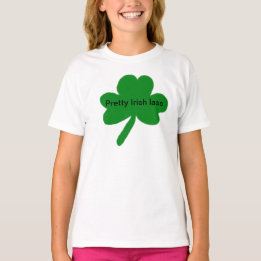 Söt Irish Lass Shamrock T-Shirt