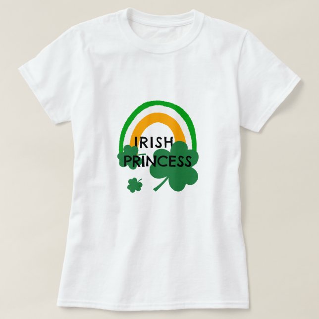 Söt irländsk prinsessa St. Patrick's Day t-shirt (Design framsida)