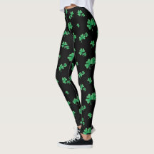 Söt irländsk shamrock-mönster på svart