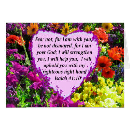 SÖT ISAIAH 41:10 BLOMMIGT DESIGN HÄLSNINGSKORT