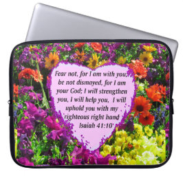 SÖT ISAIAH 41:10 BLOMMIGT DESIGN LAPTOP SLEEVE