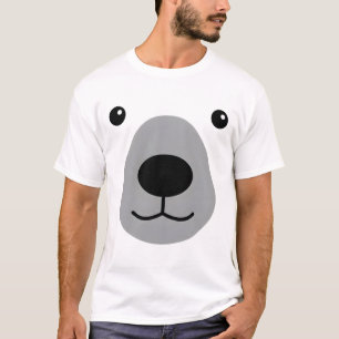 Söt isbjörn ansikte Halloween kostym Rolig T Shirt