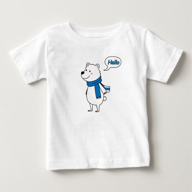 Söt isbjörn baby shower med kärlek- söt t shirt (Framsida)