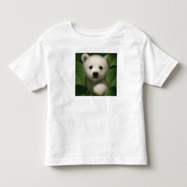 “Söt Isbjörn Barn T-Shirt – Vinterdjur Tee (Framsida)
