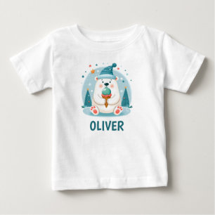 Söt Isbjörn som chillar med Glass T Shirt