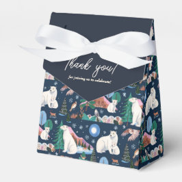 Söt isbjörn vinter baby shower presentaskar