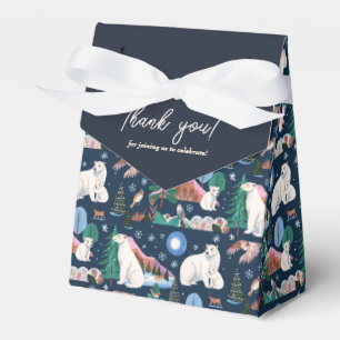 Söt isbjörn vinter baby shower presentaskar
