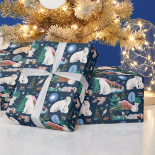 Söt isbjörn vinter baby shower presentpapper