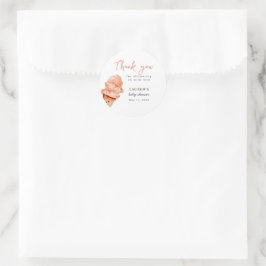 Söt isglass Bebisbad Runt Klistermärke