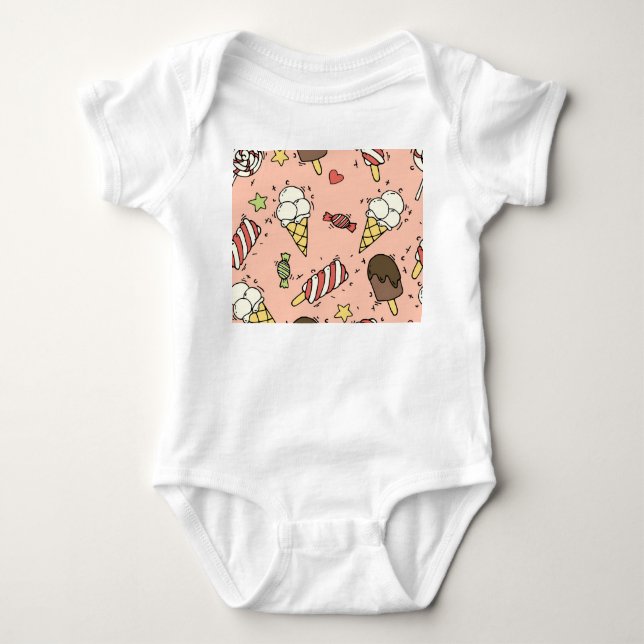 Söt isglass & raggarstång: Sömlös T Shirt (Framsida)
