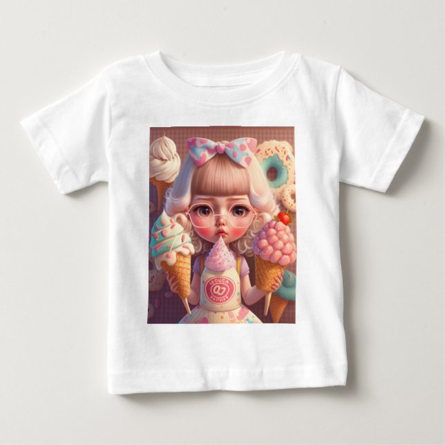 Söt isglassflicka t shirt (Framsida)
