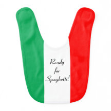 Söt italiensk baby redo för spaghetti