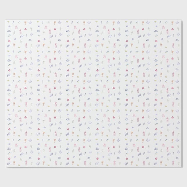 Söt italiensk minimalistisk födelsedag presentpapper (Platt)