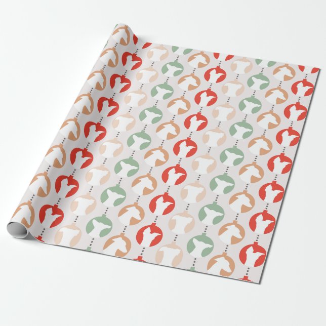 Söt Italienska Greyhound Ornament Wrapping Papprar Presentpapper (Utrullad)