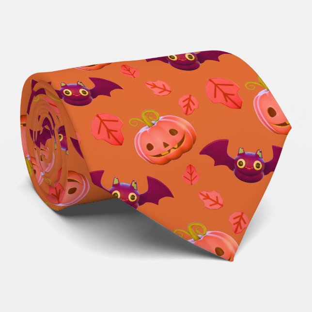 Söt Jack-o'-Lantern & Fladdermus Mönster Orange Slips (Rullad)