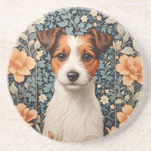 Söt Jack Russell Terrier William Morris Inspirerad Underlägg
