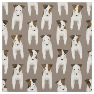 Söt Jack Russell Terriers hund mönster Tyg