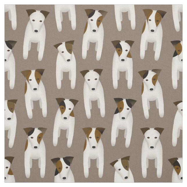 Söt Jack Russell Terriers hund mönster Tyg (Provkarta)
