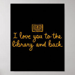Söt jag älskar dig bibliotek tillbaka rolig biblio poster