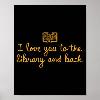 Söt jag älskar dig bibliotek tillbaka rolig biblio poster