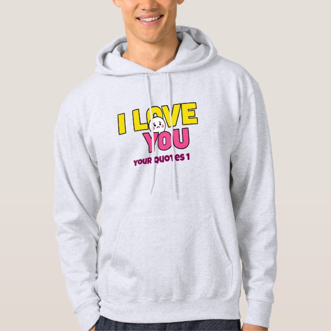 Söt Jag älskar dig Grafik för presenter och kläder Hoodie (Framsida)