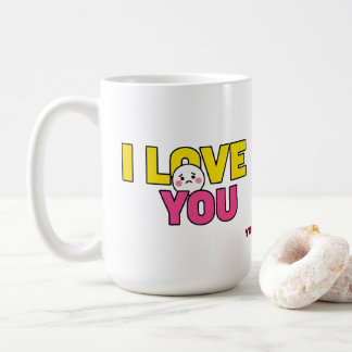 Söt Jag älskar dig Grafik för presenter och kläder Kaffemugg