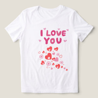 Söt jag älskar dig hjärta t-shirt