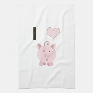 Söt jag älskar grisar Design Kökshandduk