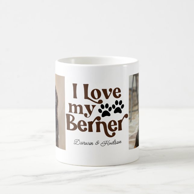 Söt jag älskar min Berner Berner Sennenhund 2 Foto Kaffemugg (Center)