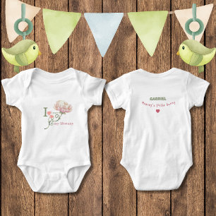 Söt "Jag älskar min mamma" kanin blomma T Shirt