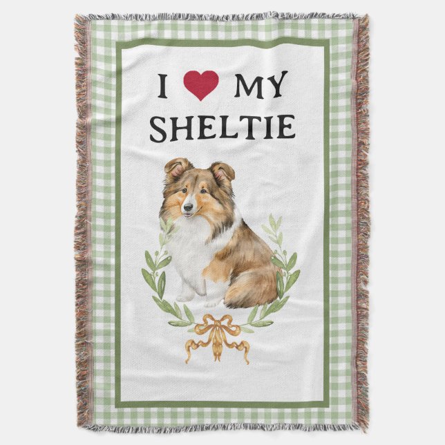 Söt, jag älskar min Sheltie Filt (Framsidan Vertikal)