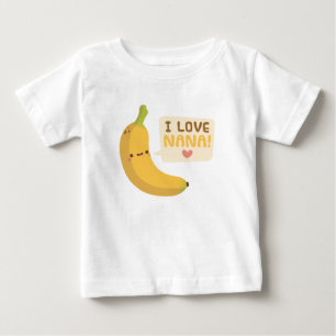 Söt Jag älskar Nana Mormor Banana Puns T Shirt