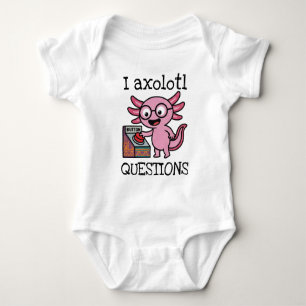 Söt jag Axolotl Frågor aztec Oh Nej röd knapp T Shirt