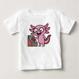 Söt jag Axolotl Frågor aztec Oh Nej röd knapp T Shirt