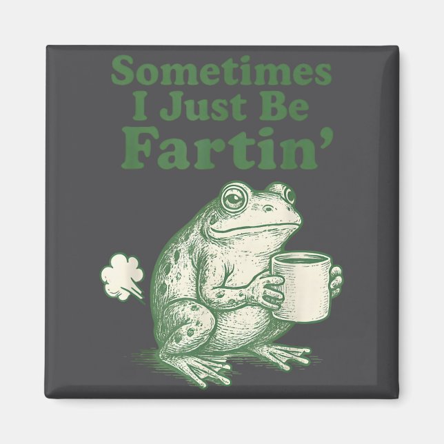 Söt Jag Bara Ibland Grodan Fartar Magnet (Framsidan)